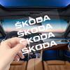 4Pcs Car Door Handle Stickers Tire Rear View Mirror Decals For Skoda Octavia Superb Rapid Kodiaq Karoq Fabia Kamiq Roomster Citigo