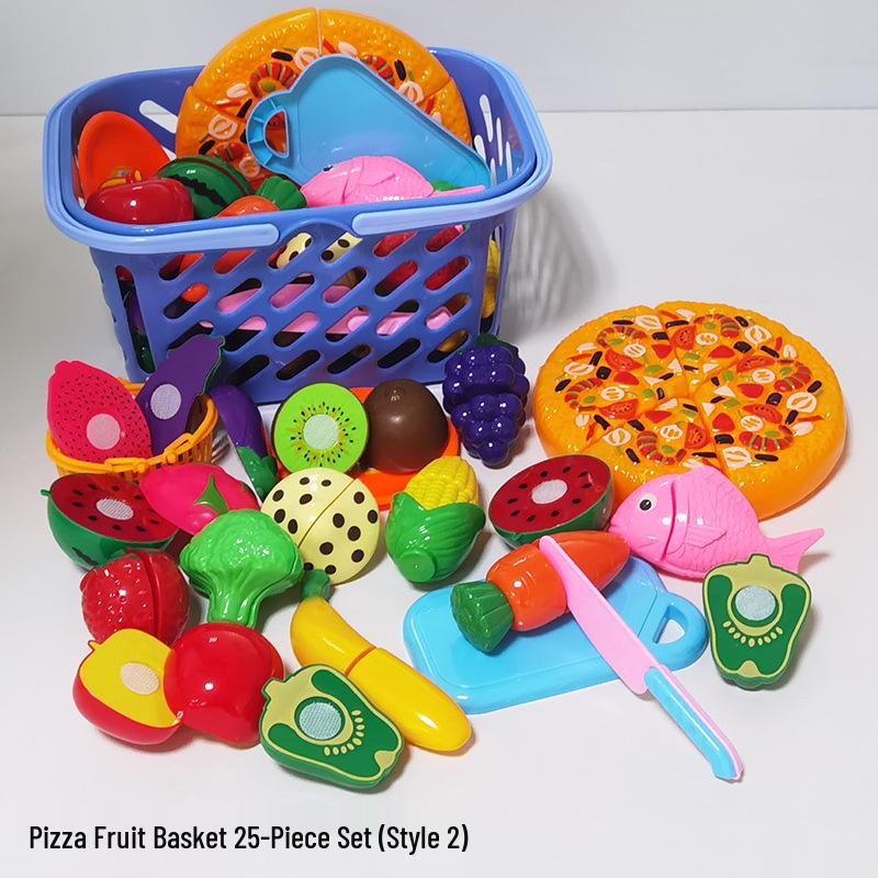Children's Pretend Play Kitchen Set: Fruit & Veggie Cutting Toy
