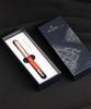 MoonMan P135 Fountain Pen, Fine Nib, Fu Character, Limited Edition Gift Box, Red Rose Gold Unisex