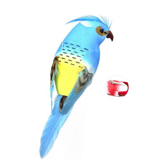 

Имитация птицы Ручная работа Реалистичный внешний вид Невыцветающие 3D Вставные глаза Перья Украшение для сада Яркий Искусственный Пена Животное Симуляция Попугай B