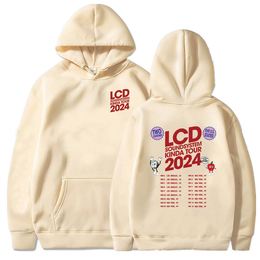 LCD Soundsystem Electronic Rock Band Hoodies 2024 Tour Graphic Printing Sweatshirts Women Clothing Gothic Heavy Mental Sudadera