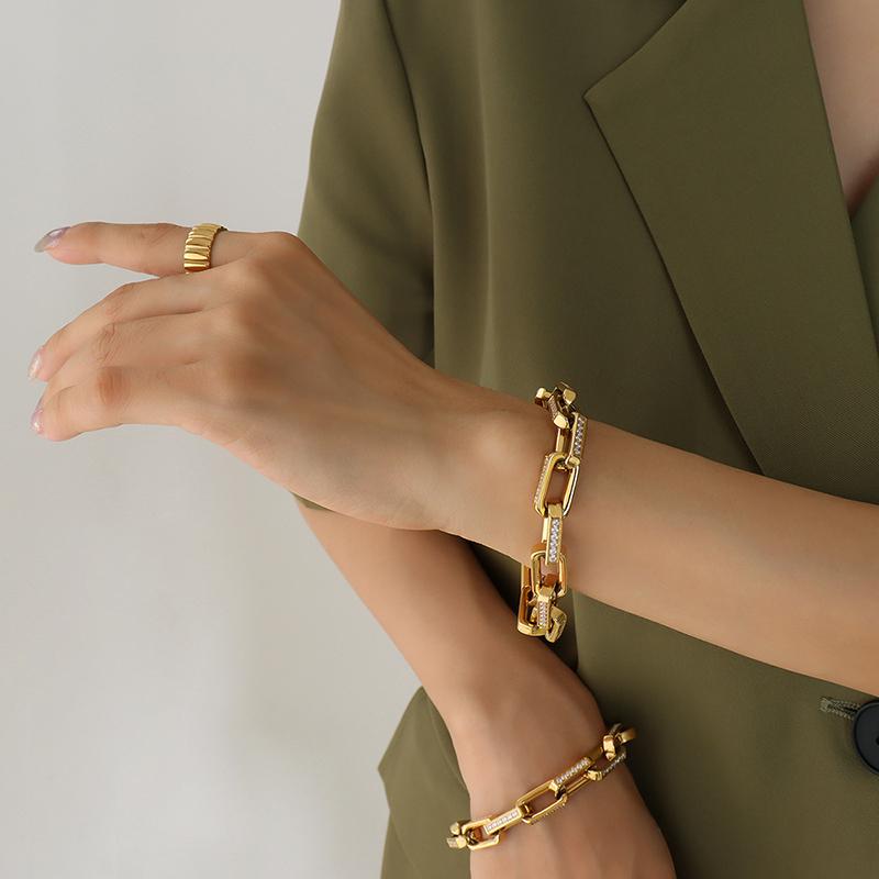 Unisex Style Bracelet Women's Delicate Elegant Stainless Steel  Chain Bracelet Jewelry Girl Gift