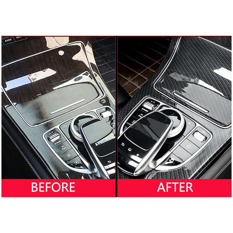 1 Set Interior Center Console Gear Panel Covers Trims Fit for Benz C Class W205 GLC Class X253 2015 2016 2017 2018