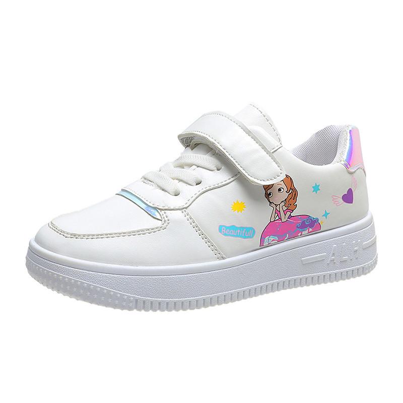 Girls shoes 2021 spring new children's little white shoes girls shoes white board shoes primary school students casual sports shoes
