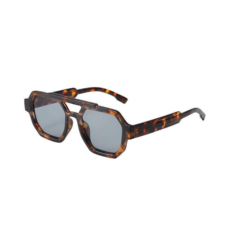 Vintage Geometric Square Pilot Sunglasses With Uv400 Protection For Outdoor Sports And Fashion