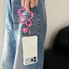 Silicone Cherry Blossom Phone Lanyard Strap Non-Slip 1Pcs Soft Tape Gasket Small Flower for Girls Phone Decoration Use