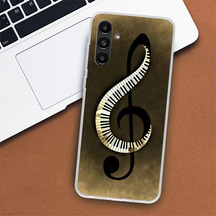 Musik Klavier Tastatur Handyhülle Für Samsung Galaxy A56 A55 A54 A53 A16 A15 A14 A13 A36 A35 A34 A33 A26 A25 A24 A23 A05S A04S A03