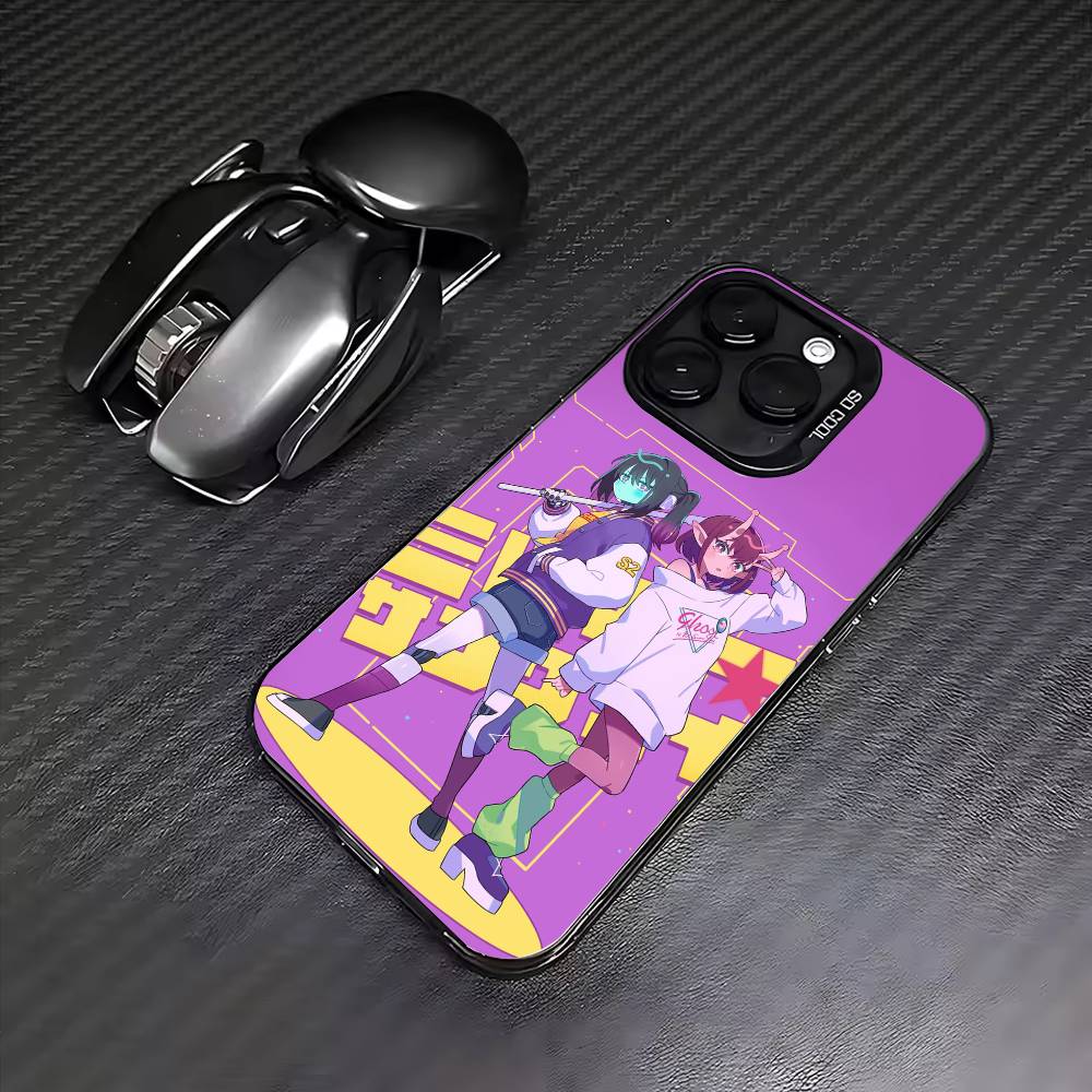 Anime M-Milky S-Subway  Phone Case For iPhone17,16,15,14,13,12,11 Plus,Pro Max Colored Silver Plated Inside Cover