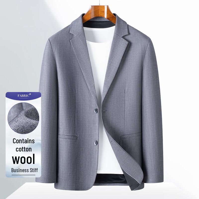 Futing Men's Premium Wool Blend Business Casual Blazer