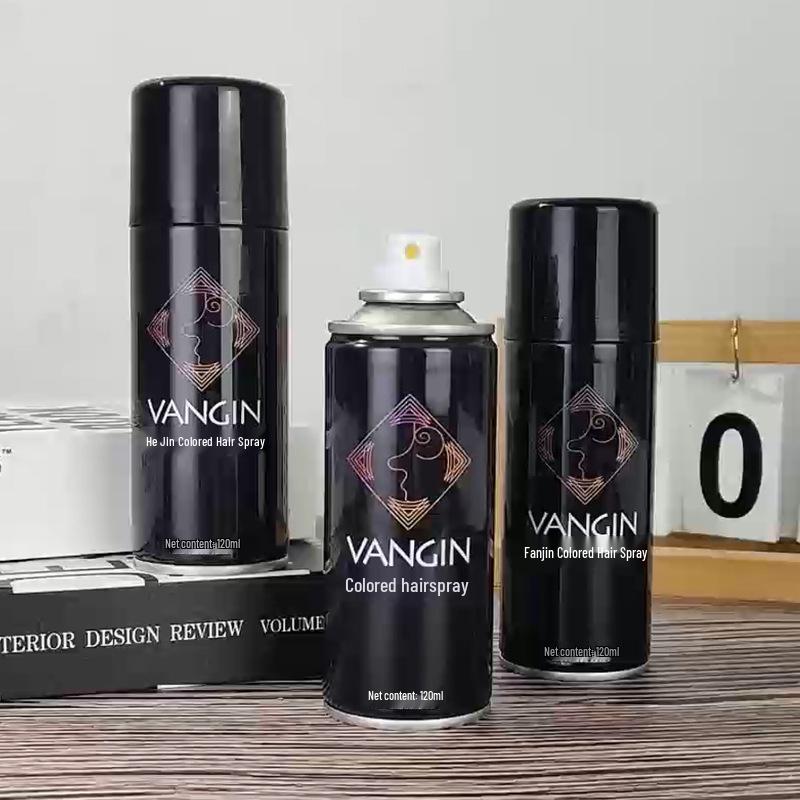 VANGIN Black Temporary Hair Dye Spray for Women - Genuine Disposable Hair Color 