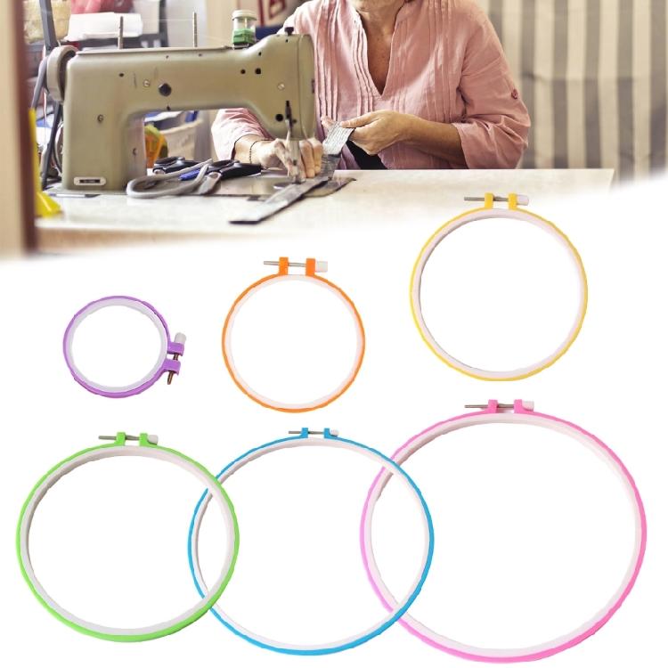 10 Pcs Round Embroidery Hoop Crosses Stitching Hoop for Sewing Needlework Adjustable Embroidery Frame