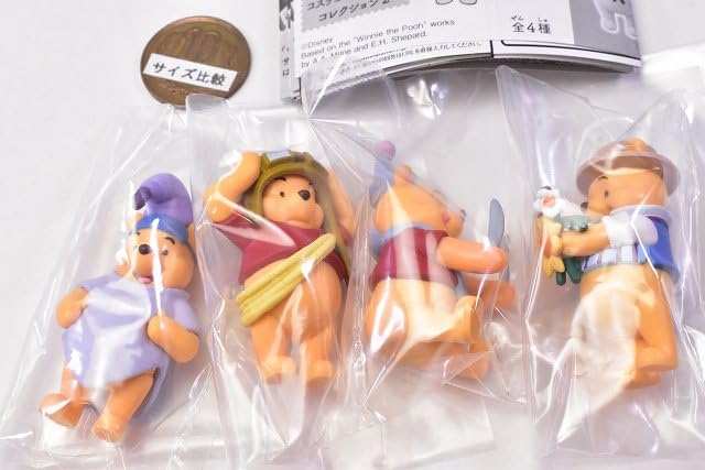 Winnie Puuh Kostüm Figuren Sammlung 2 Set mit 4 Gachapon Kapselspielzeug [Vollständige Figuren]