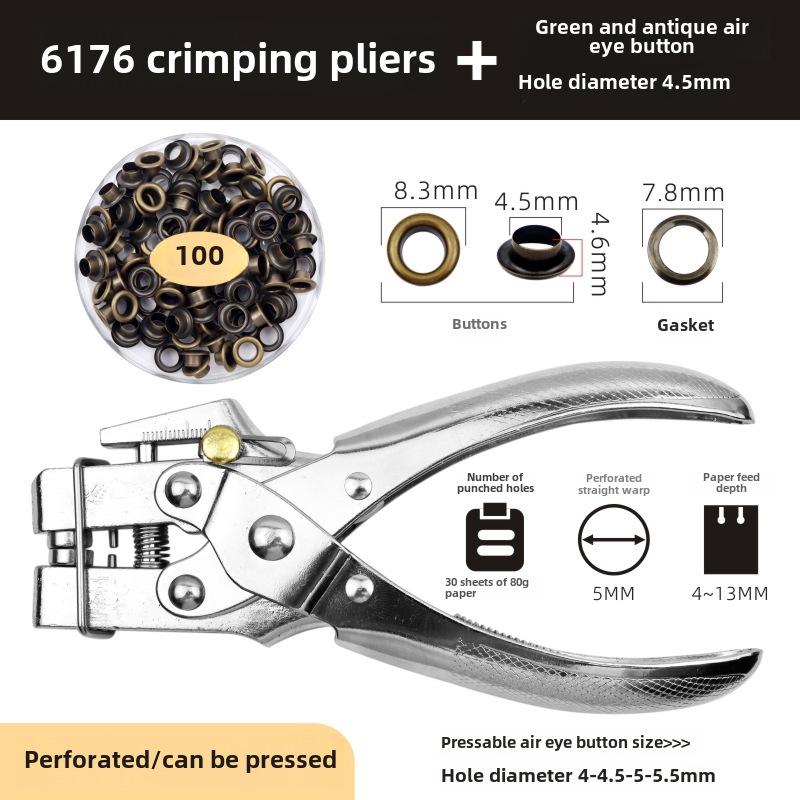 Heavy-Duty Manual Eyelet Punching Tool for DIY Projects.