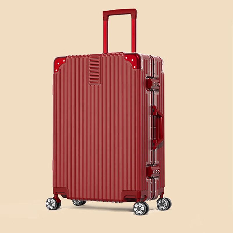 Oumanfei Festive Aluminum Frame Spinner Suitcase 22 inch