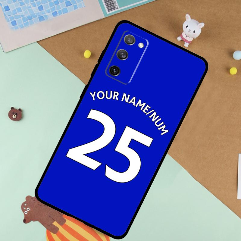 Personalised Football Strips Case For Samsung Galaxy S23 S22 Ultra S21 S20 FE S8 S9 S10 Note 10 Plus Note 20 Ultra Cover