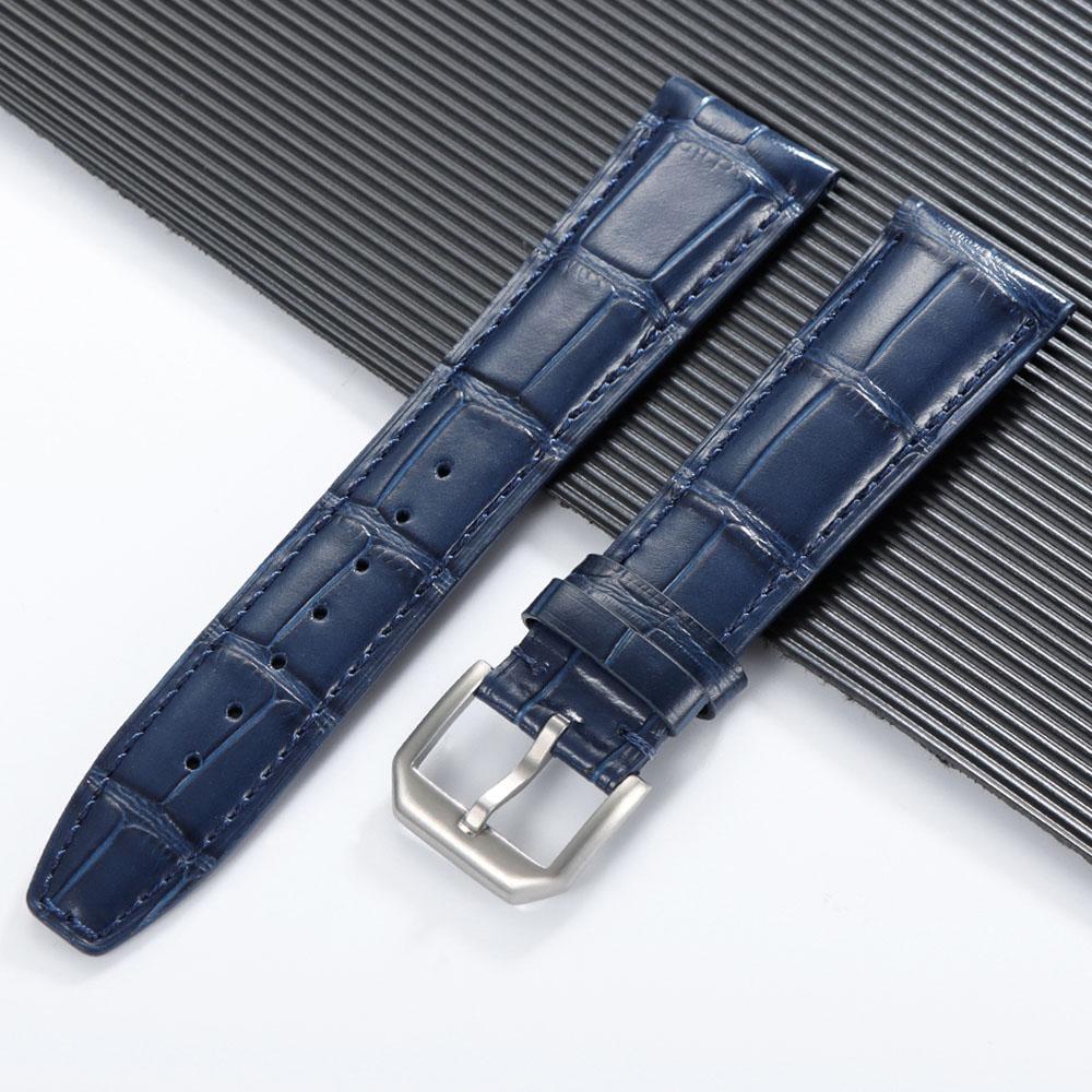 Cowhide Leather Watch Strap 20mm 21mm 22mm for IWC Portugieser Portofino Watchband Breathable Soft Wrist Belt Men Women Bracelet