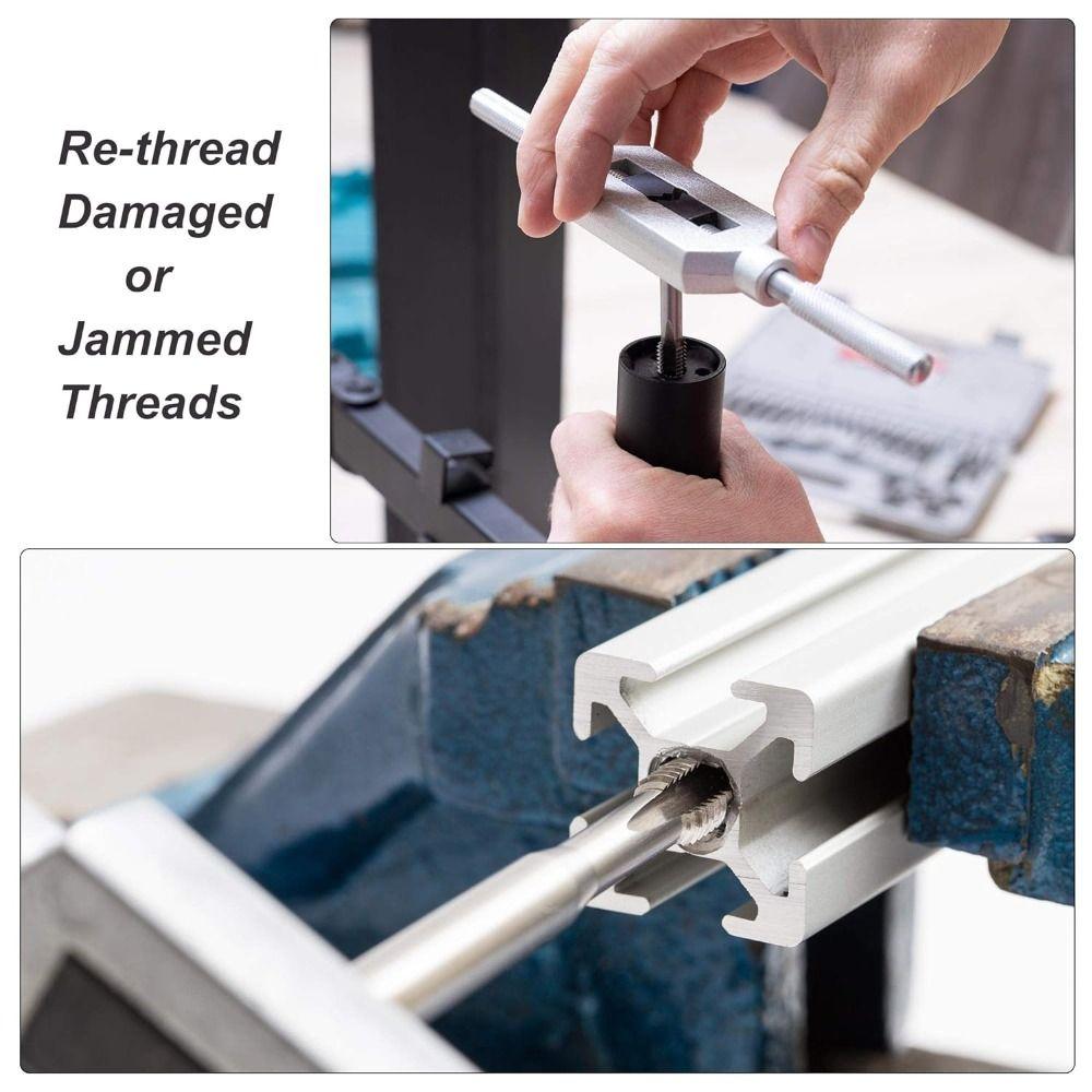 5pcs Straight Flutes Hand Threading Tap Set High Speed Steel  High-quality