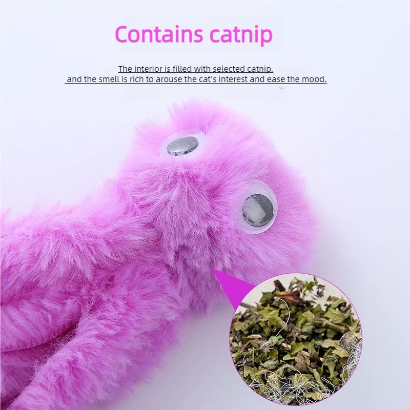 1Pc Cat Toy Cute Octopus Plush Toy Bite Resistant Teeth Interactive Play Pet Supplies Cat Dog Toys Octopus