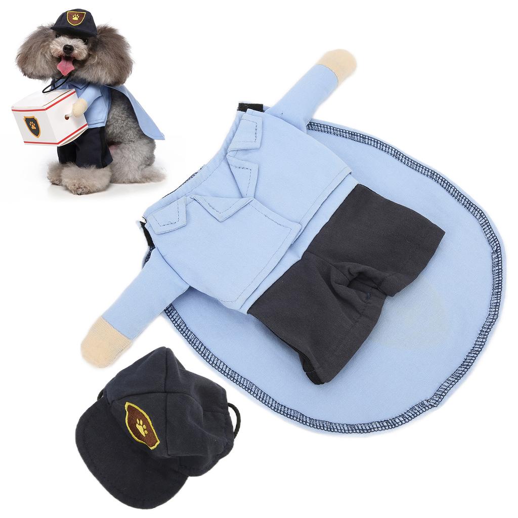 Pet Mail Carrier Costume Soft Funny Costumes Pet Suit with  for Small Dogs and Cats