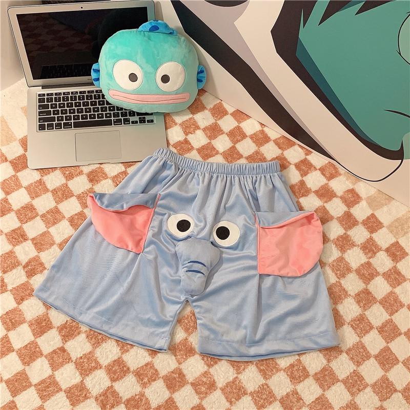 3D Cute Elephant Shorts - Unisex Summer Pajama Pants