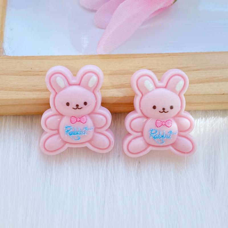 20pcs New Mixed Cute Mini Rabbit Flat Back Cabochon Crafts Clothing DIY Scrapbooking Accessories