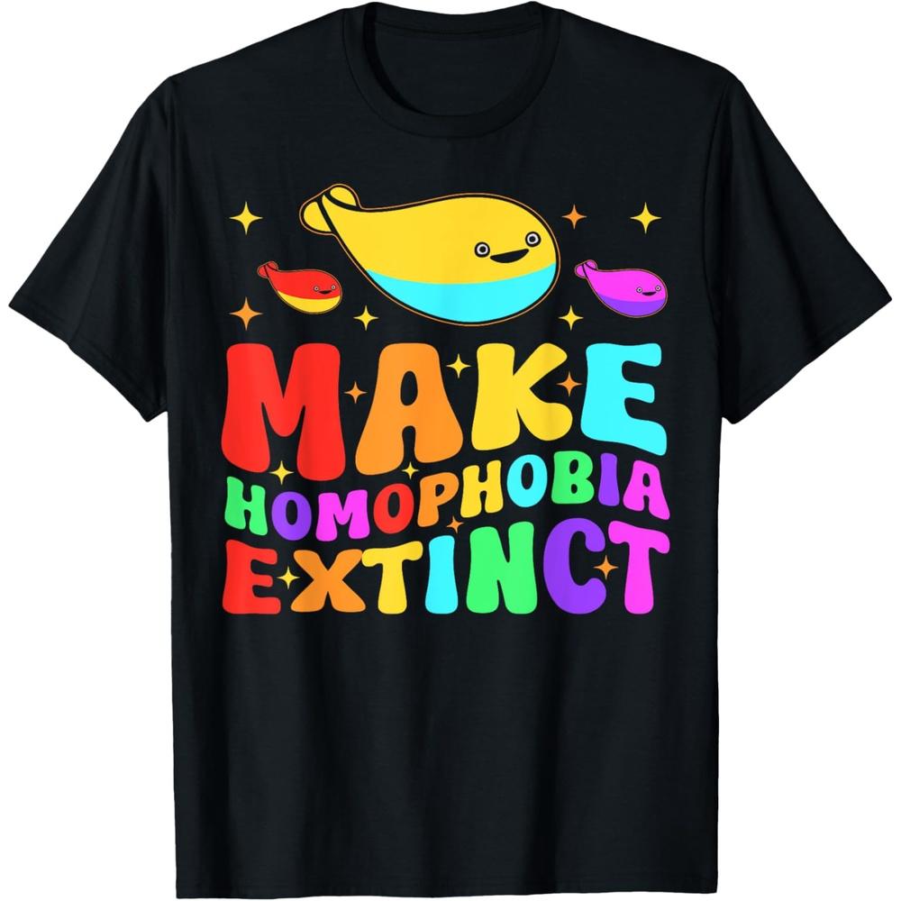 Make Homophobia Extinct Sacabambaspis Fish Meme Homophobic T Shirt 4XL чёрный
