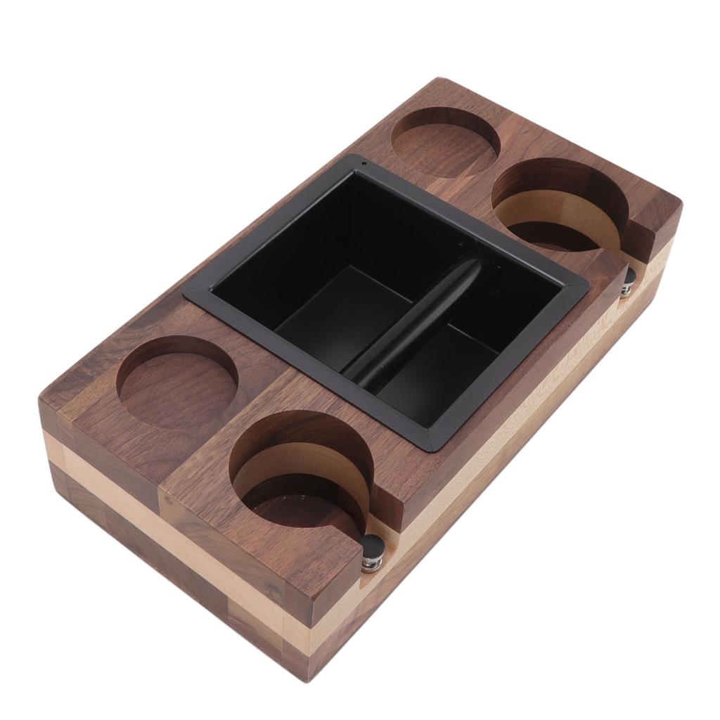 Coffee Knock Box Home Wood Splicing Coffee Filter Tamper Holder Coffee Knock Slag Storage Box Type