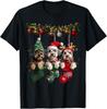 Miniature Schnauzer Christmas Lights Funny Xmas Dog Lover T-Shirt