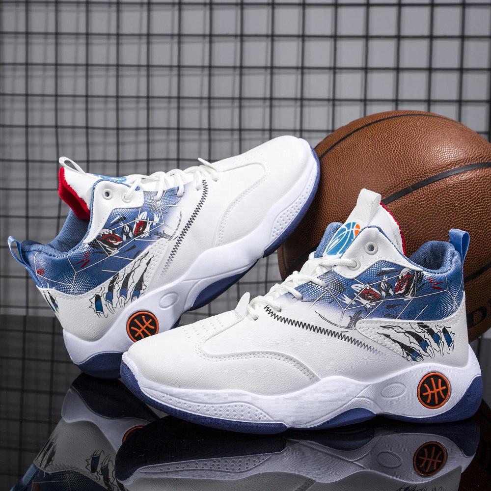 Men's basketball style sneakers, upper, lightweight, sole, suitable for street wear, comfortable ankle support, casual shoes