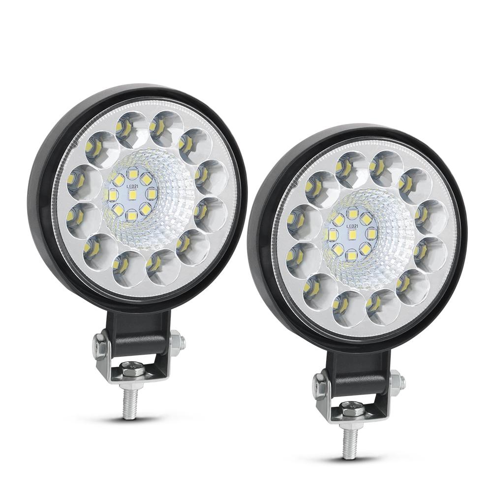 

1pcs Led Work Light Mini Square Round 63W 96W Spotlight Fog lights Headlamp For Car Offroad Truck 4X4 Tractor SUV ATV 12V 24V
