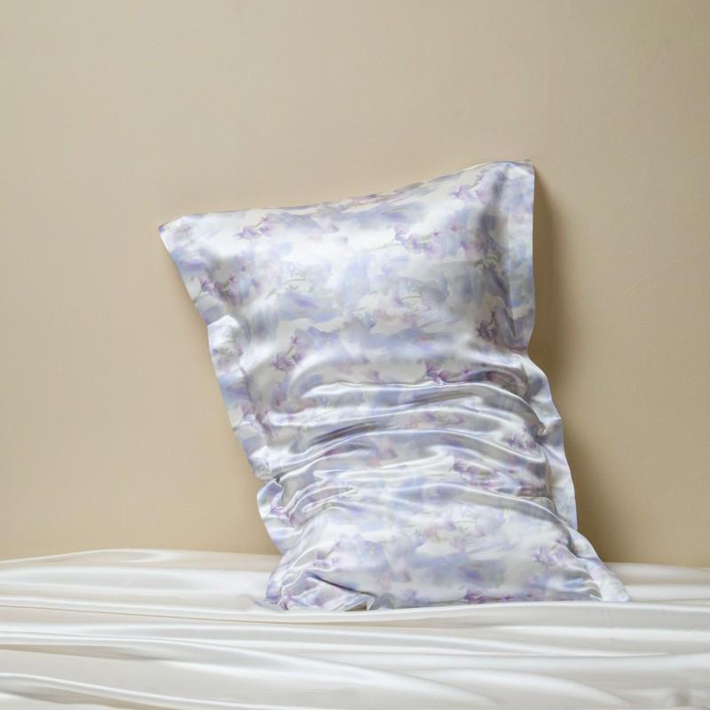 Premium 40mm Heavyweight Silk Pillowcase 100% Mulberry Printed Floral Design Hair Skin Care