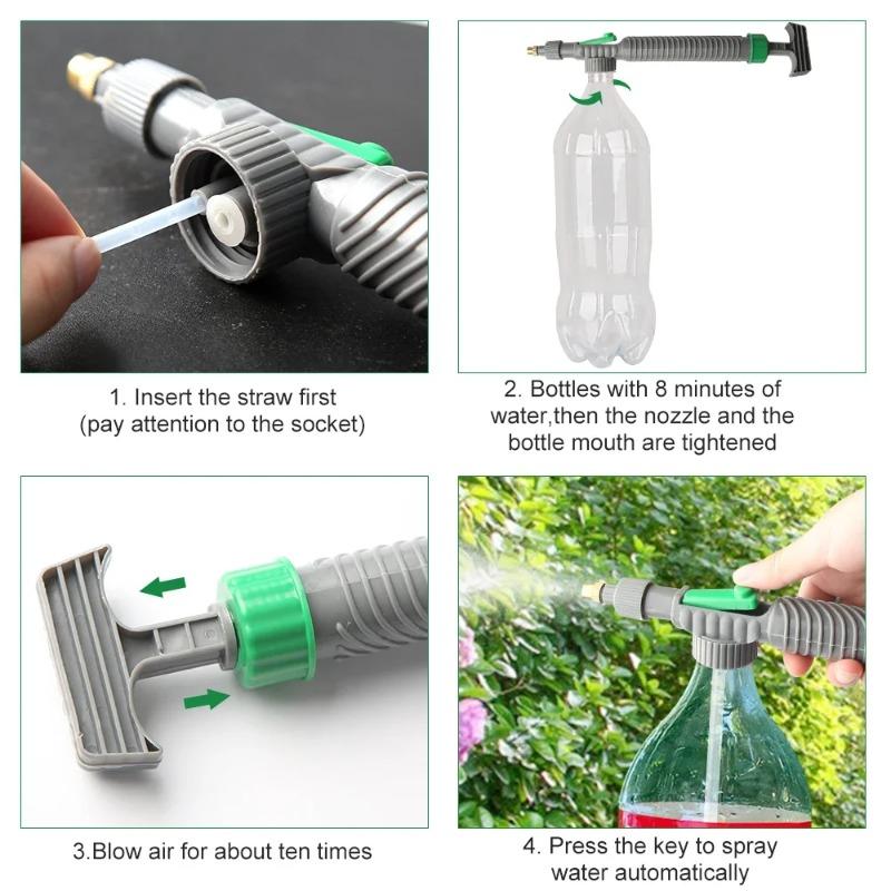 Manual High Pressure Air Pump Sprayer Adjustable Drink Bottle Spray Head Nozzle Garden Watering Tool Sprayer Agriculture Tools
