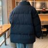 Autunno Inverno Nuova Moda Manica Lunga Collo Alto Tinta Unita Parka Abbigliamento da Uomo Coreano Bottone Caldo Versatile Semplicità Tendenza Top