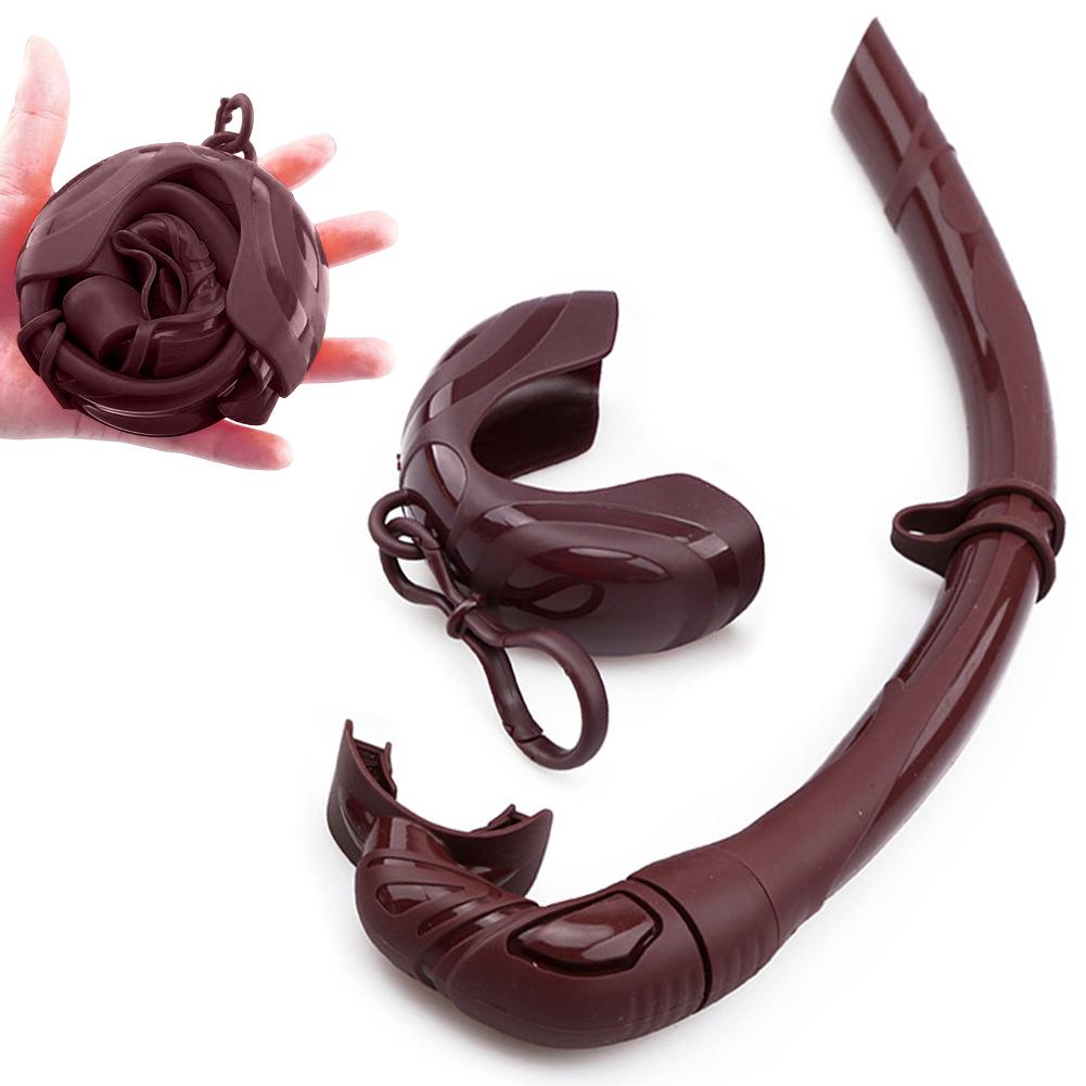 Diving Snorkel Waterproof Portable Foldable Multi-color Silicone Freediving Snorkel For Swimming Diving