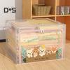 Large Storage Box with Handle Transparent Design Zipper Closure Multi-Function Home Quilt Storage Bag Blanket Clothing Organizer