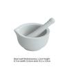 Pottery Grinding Bowl Manual Tool Sturdy Jar for Fruits Rice Garlic White