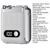 Men Electric Shaver IPX7 Waterproof Mini Pocket Size Shaver USB Rechargeable Cordless Rotary Shaver High-Speed Motor LED Display Portable Shaver