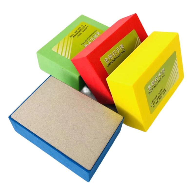 Diamond Hand Polishing Pad for Wood Metal Glass Tiles Ceramic Grinding 90x55mm Grit 60/100/200/400# Durable Abrasive Pad