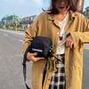 Canvas Small Circle Bag With Zipper Closure For Casual Daily Use Womens Fashion