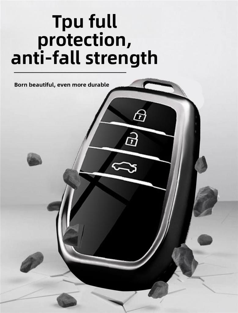 EBN5 Car Key Case Cover For Toyota CHR Hilux Fortuner Land Cruiser 200 Camry Corolla Crown RAV4 Highland