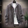 Autumn And Winter Men's Fashion Loose Cardigan Warm Lapel Hooded Jacket Sweater