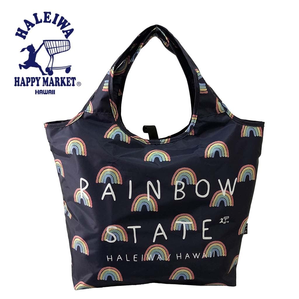 Haleiwa Happy Market Eco Bag Rainbow 4305 [Yubi] Thermal/Cold [Eco Bag, Stylish, Cute, Lightweight, Compact, Foldable, Cold, Pattern]