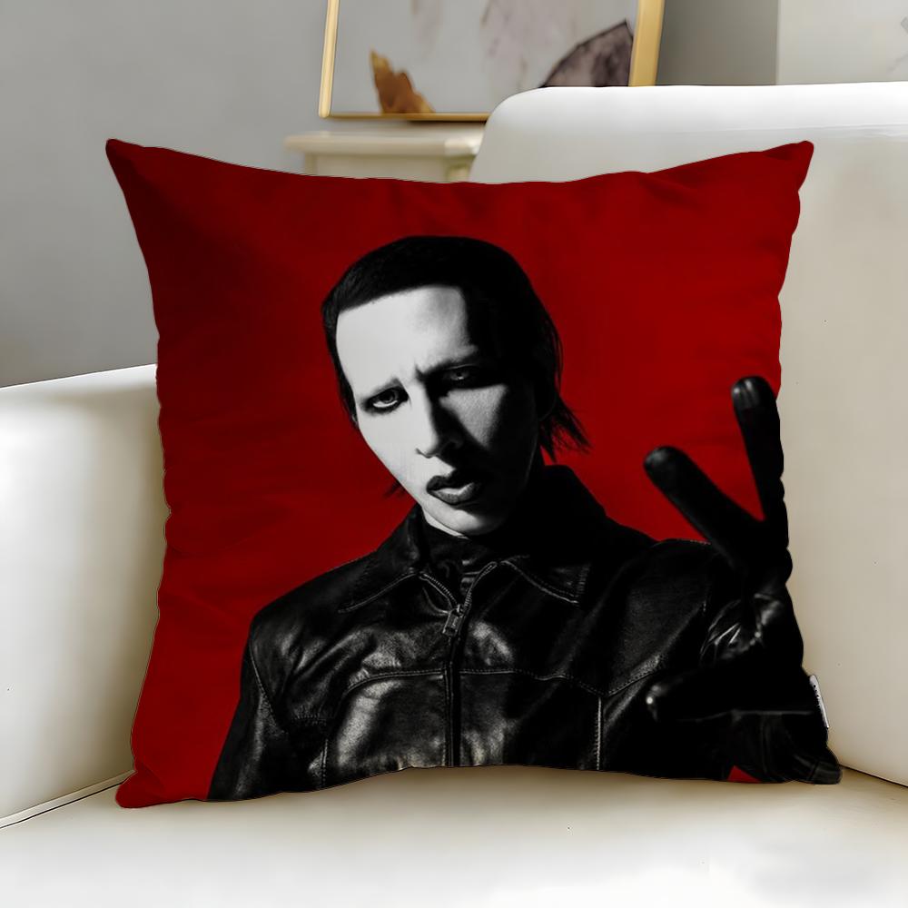 Klasická zpěvačka Marilyn Manson Povlak na polštář Měkký a snadno pratelný povlak na polštář – Všestranný pro pohovku, postel, cestování a kancelář