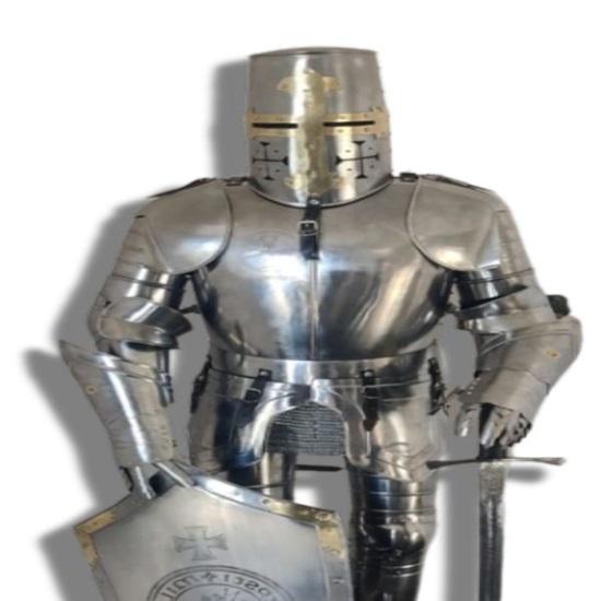 182.88 Cm Medieval Knight Armour Suit, With Complete Stand Home Décor Polish Finish, Best Gift for Him