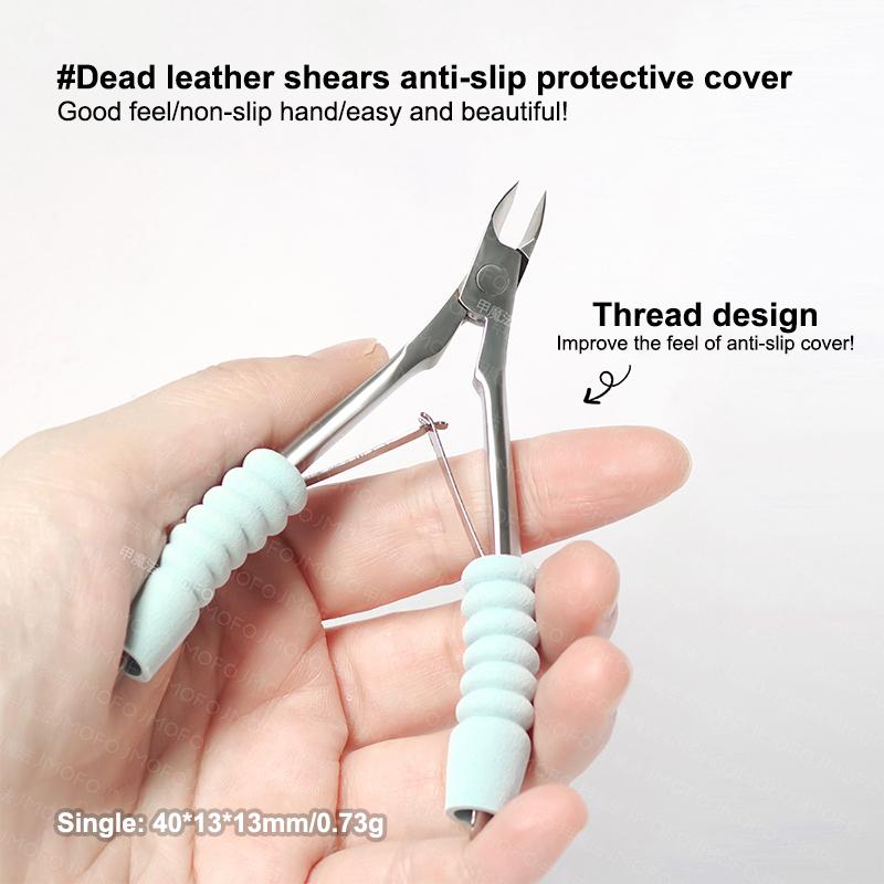 6 Pcs Nail Art Protective Sleeve Dead Skin Scissor Hand Cap Nipper Cover For Nail Cuticle Scissors Manicure Pedicure Tools Kit