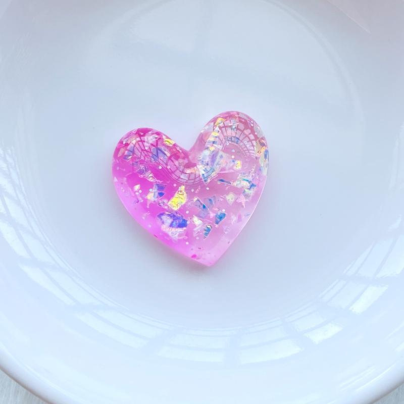 10Pcs New Cute Resin Mini Shining Heart Flat back Cabochons Scrapbooking DIY Jewelry Craft Decoration Accessories Q42
