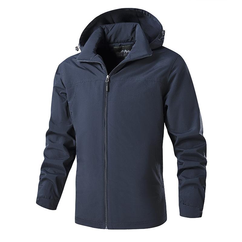 Warm Jacket Men's Windproof Autumn and Winter Cotton Clothes Outdoor Hooded Velvet Casual Sports Jacket