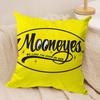 MMooneyes Luxury Logo Cushion Cover Silky Short Plush Invisible Zipper Dustproof Sofa Pillow Case For Home Decor