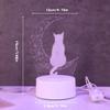 1pc Moon Cat 3D Night Light USB Desk Lamp Bedroom Desktop Ambient Light Cute Kids Gift Holiday Birthday Home Decor Lamp