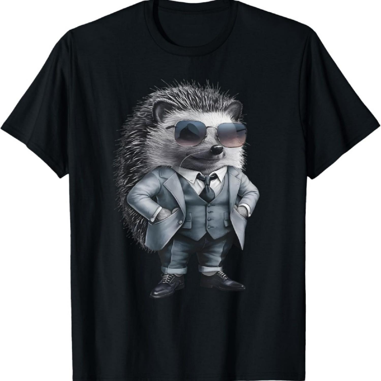 

Hedgehog Men Woman Hedgehog In Suit Hedgehog T-Shirt XXXXXL чорний
